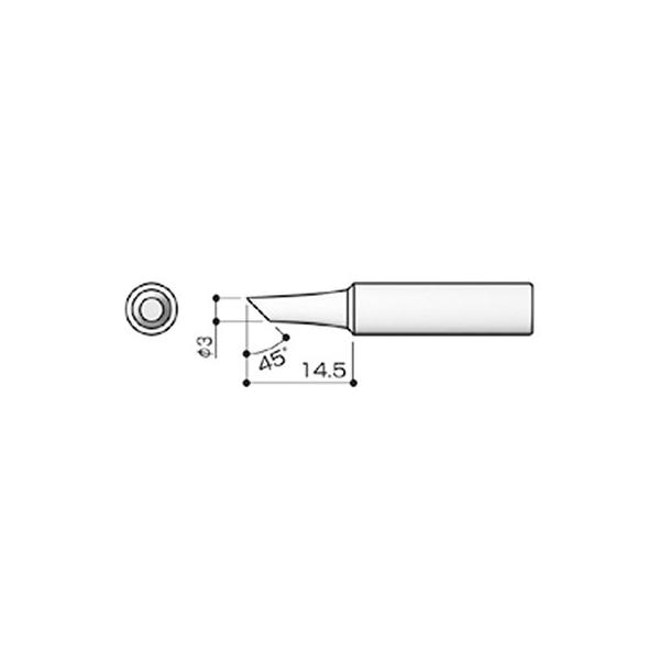 他サイト： HAKKO(白光): こて先/3C型 T18-C3 こて先 3C型 000056087263の商品画像