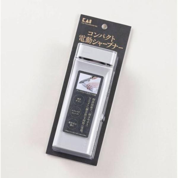 他サイト： 貝印 コンパクト電動シャープナー #000AP0543 4901601175264の商品画像