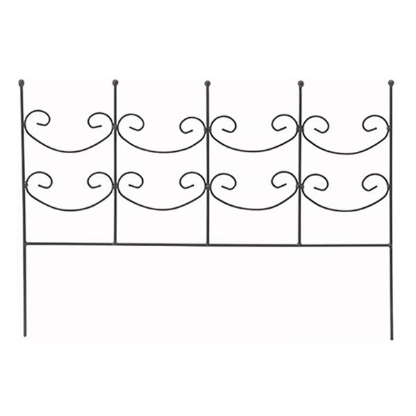 花壇との境界などに設置し、デコレーションするフェンスです。【用途】ガーデニング用花壇フェンス。【機能】地中に埋め込んで固定するだけの簡単設置です。花壇にアクセントをつけます。【仕様】●サイズ：約幅46cm×高さ32cm×厚さ0.4cm。●重...