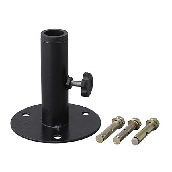 付属のアンカーボルトでコンクリート面にい設置することができます。【用途】EGパーツ。【機能】EGポール、EGラティスなどの専用ポールを差し込んでご使用いただけます。直径25〜30mmのポールに適合します。【仕様】●ポール挿し込み穴：直径30...