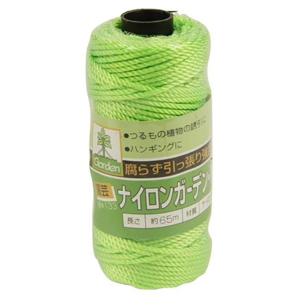 腐らず、引っ張り強度抜群です。【用途】つるもの植物の誘引きやハンギング。【機能】腐らず引っ張り強度抜群なので、長期間使用も可能です。【仕様】●長さ：約65m。●重量：約100g。【材質】●ナイロン。【商品サイズ】縦(mm)　65横(mm)　...