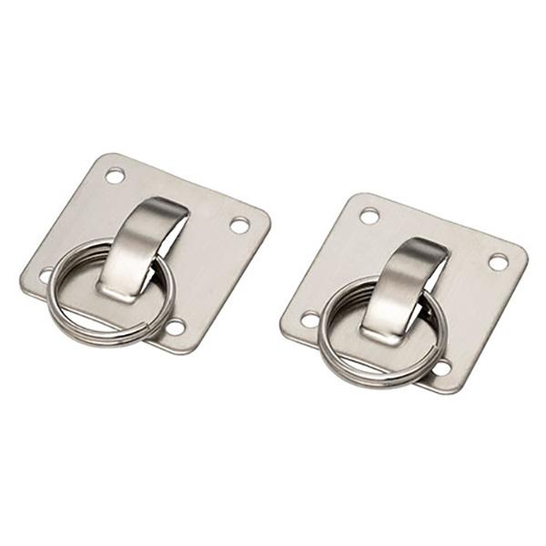 接着剤で固定するリングです。【用途】シェードオーニングの取り付け部材。【機能】強力接着剤で剥がれにくいです。【仕様】●耐荷重：3kgまで(2個取付時)。●2個組。●金属、コンクリート、タイル、木用。【材質】●ステンレス。【セット内容・付属品...