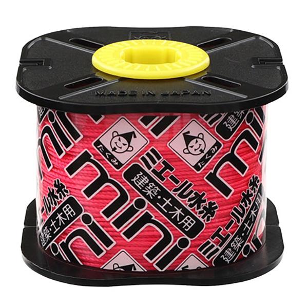 コンパクトで使いきりやすい巻量です。【用途】建築用水糸。【機能】くるくる回る軸付リールです。切った糸はリールの凹部に巻けます(目安細約15m太約12m)。よく見える蛍光染色です。強く、長時間垂れにくいナイロン製水糸です。【仕様】●蛍光ピンク...