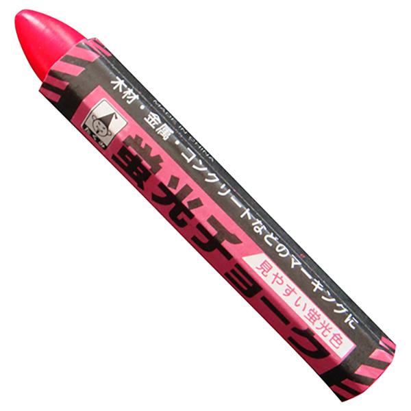 鮮やかによく見える蛍光色です。【用途】マーキング用チョーク。【機能】木材、鉄材、コンクリートへのマーキング用チョークです。転がり防止の6角型チョークです。【仕様】●チョーク寸法：径13mm×長さ100mm。●色：ピンク。【材質】●チョーク：...