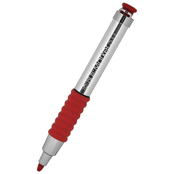 キャップを外さず芯補充ができるノック式ホルダーです。【用途】建築用筆記具。【機能】耐熱・耐水5.0mm芯です。【仕様】●耐熱・耐水5.0mm芯。●色：赤。●ノック式ホルダー。【材質】●本体：アルミ・真鍮・ABS。【注意事項】用途以外には使用...