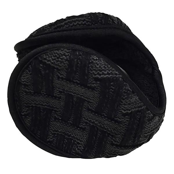 格子柄のイヤーマフです。【用途】防寒用。【機能】格子編み柄のシンプルなイヤーマフです。【仕様】●色：ブラック。【材質】●アクリル。●ポリエステル。●ワイヤー部：鉄。【商品サイズ】縦(mm)　120横(mm)　110高さ(mm)　100【商品...