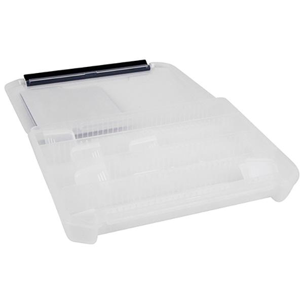 仕切板の組み換えで、あらゆるサイズの収納が可能です。【用途】パーツ等小物類の収納。【機能】マイクロリブシステムにより3.2mm単位で仕切りを調節できます。可変仕切板により、コンパートメントが自由自在です。中身が見易いクリアータイプです。一発...