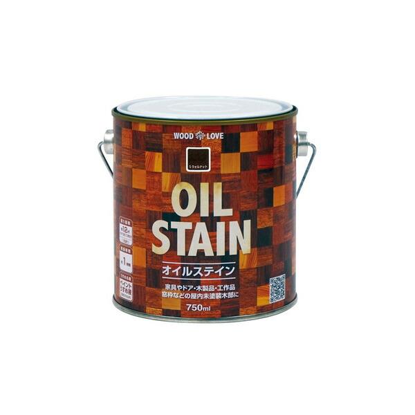 他サイト： ニッペホームプロダクツ:WOOD LOVE オイルステイン 木部用着色塗料 Sウォルナット 750ML 4976124517235の商品画像