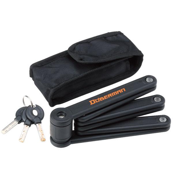 ●コンパクトにたため携帯性抜群。サイズ 全長約85cm（折りたたみ時約18.8×5.4cm）重量 約770g素材 強化スチール鋼 付属品 収納袋 スペアキー3本JANCD：4562391097169