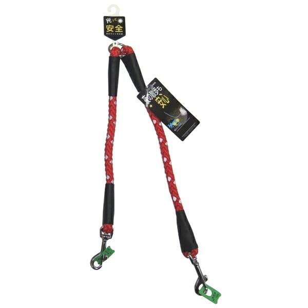 リード＆ハーネス2点SET❗️レッドミニタリー 岡野製作所:リフレクト2頭引 #10 レッド 4907733114232 岡野 ONS 引き