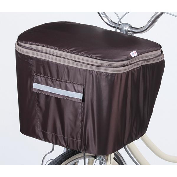 2段式収納で、荷物が無いときはスッキリ！多いときはタップリ収納できます。前後開きファスナー式で、前後どちらからでも開閉可能。背面ゴム入りで小さなカゴにもフィットします。□製品サイズ(mm)：幅410×長さ335×高さ310〜490□材質：ポ...