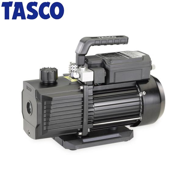 イチネンTASCO オイル逆流防止弁付高性能ツーステージ真空ポンプ 5/16″フレア セット品 約500mL ケース付 TA150XK-B