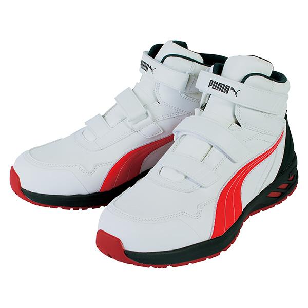 プーマ安全靴#63.356. 27.0cmライダー・ホワイト＆レッドミッド PUMA（プーマ） :ジャパンアスレチック ライダー2.0 ミッド ホワイト