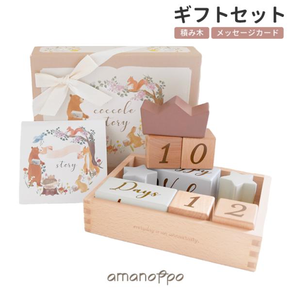 amanoppo あまのっぽ 木のおもちゃ 積み木 ブロック セット coccole story 出産祝い 誕生日 記念日 ギフト プレゼント ベビー 赤ちゃん おもちゃ つみき