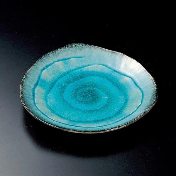 ハンドメイド　お皿　料理皿　きれい　木製　貝の料理皿　ブルー　3枚　T-316 和食器 均窯スカイブルー三角 皿 16.5×2.2cm プレート うつわ お