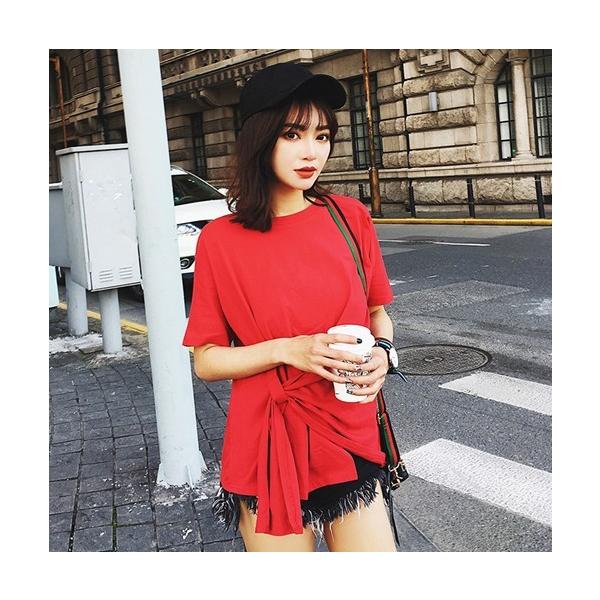 Tシャツ レディース トップス 無地 ティーシャツ 半袖 シンプル白 赤 黒 Buyee Buyee Japanese Proxy Service Buy From Japan Bot Online