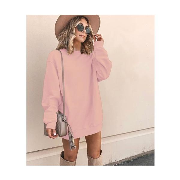 ワンピース レディース スウェットワンピース ミニワンピース ハイネック 無地 Sca Cocounsecret 通販 Yahoo ショッピング