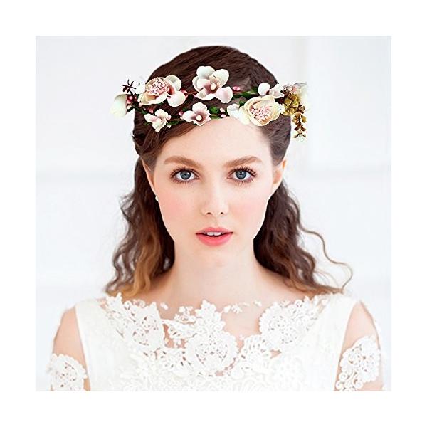花かんむり 花冠 花かんむり ヘッドドレス 髪飾り コサージュ ウエディング ドレス花冠 Fhkan081bpk Prettyfunnyballoons Com