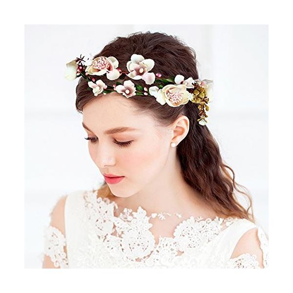 花かんむり 花冠 花かんむり ヘッドドレス 髪飾り コサージュ ウエディング ドレス花冠 Fhkan081bpk Prettyfunnyballoons Com
