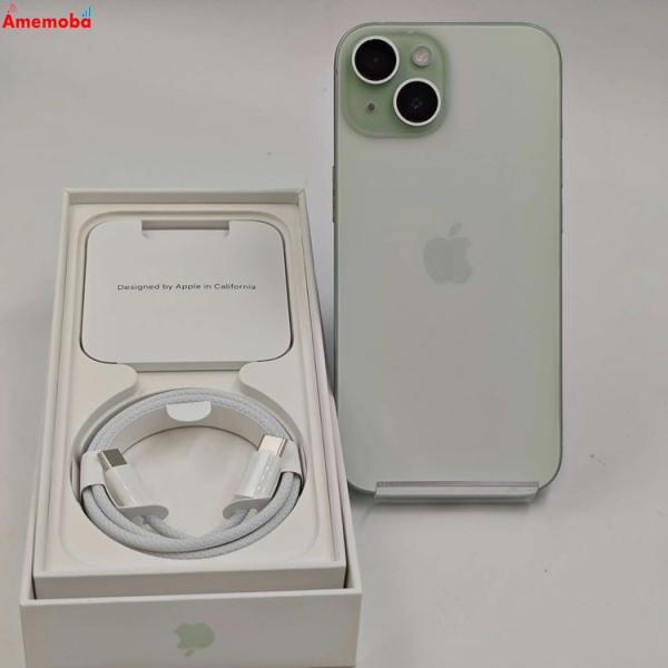 iPhone15 256GB グリーン MTMT3J/A Apple版SIMフリー 美品 中古