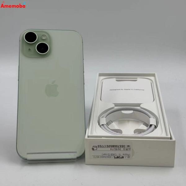iPhone15 128GB グリーン MTMM3J/A SoftBank版SIMフリー 中古