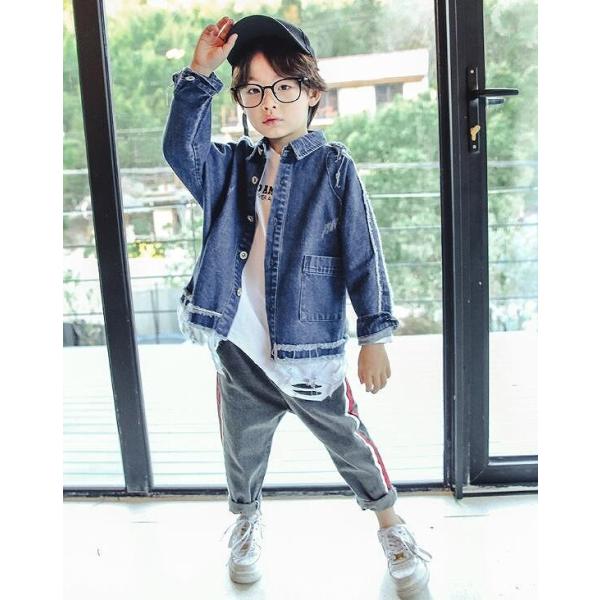 シャツ ブラウス デニム 韓国系子供服 キッズ 男の子 女の子 秋 冬 ワイドシルエット カットオフ かっこいい おしゃれ Buyee Buyee Japanese Proxy Service Buy From Japan Bot Online