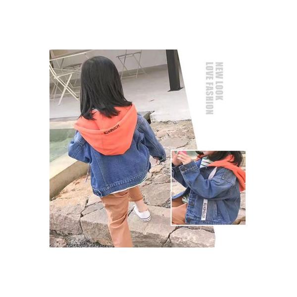 ジャケット ブルゾン 韓国系子供服 デニム Gジャン キッズ 女の子 男の子 春 夏 レター ロゴ テープ フード付き 韓国系ファッション Buyee Buyee 日本の通販商品 オークションの代理入札 代理購入