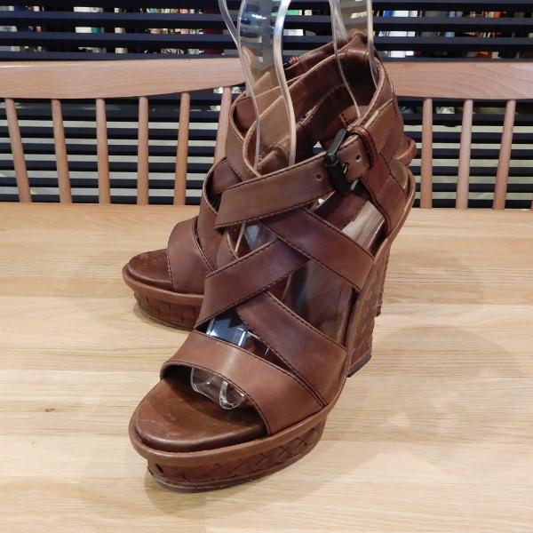 【新品未使用】 BOTTEGA VENETA ウェッジソール サンダル37 BOTTEGA VENETA（ボッテガ・ヴェネタ） 【良品】 23.0cm ウェッジ
