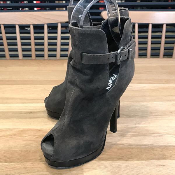 FENDI 【美品】フェンディ オープントゥショートブーツ ブーティ 