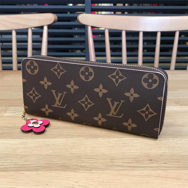 【美品】 ルイヴィトン モノグラム ポルトフォイユ クレマンス ホットピンク LOUIS VUITTON（ルイ・ヴィトン） 【新品同様】ルイヴィトン