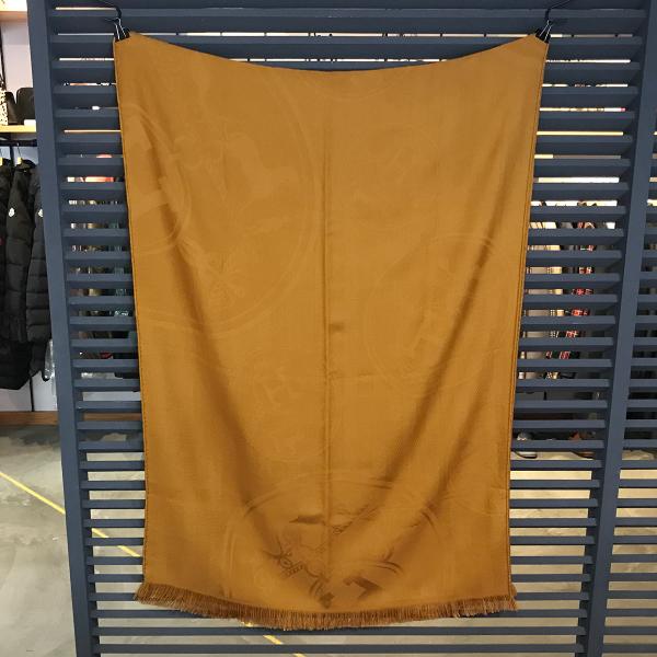 エルメス　ニューリブリス カシミヤシルク　イエロー　大判ストール HERMES HERMES 【新品同様】エルメス ストール ニューリブリス 大判ショール