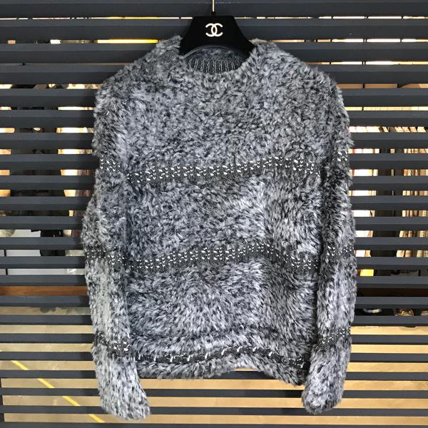 CHANEL 【新品同様】シャネル カシミヤ混 長袖 クルーネック CHANEL 【新品同様】シャネル カシミヤ混 長袖 クルーネック