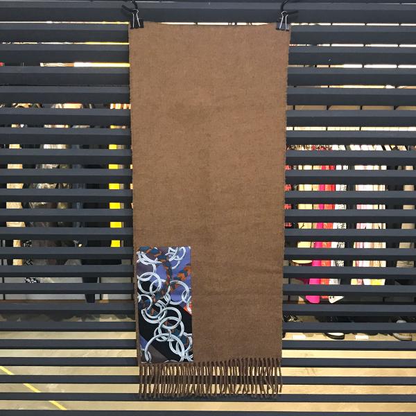 HERMES 【超美品】エルメス シルクパッチ マフラー ノワゼット HERMES 【超美品】エルメス シルクパッチ マフラー ノワゼット