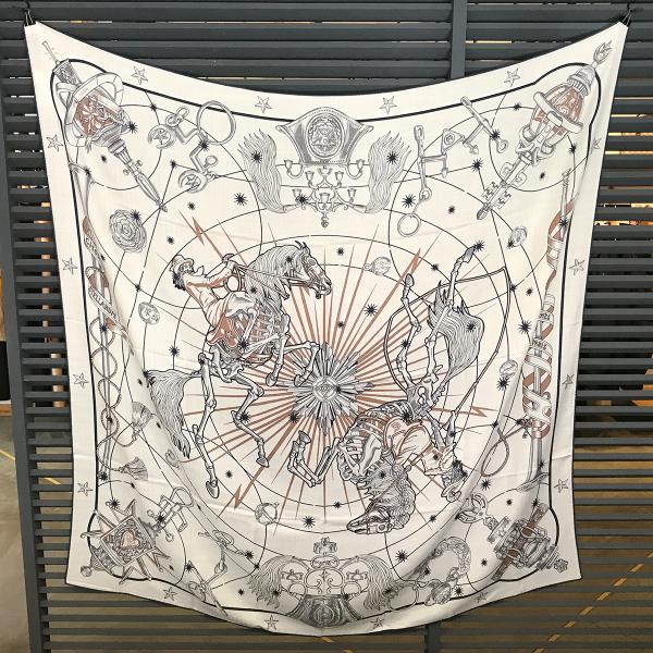 HERMES カシミアシルク　カシシル　コーラスステラルム　140 coeuriche777_13710