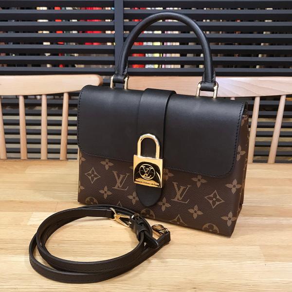 【美品】ルイヴィトン モノグラム ロッキーBB ノワール M44141 2WAY ショルダーバッグ ブラック パドロック 13714