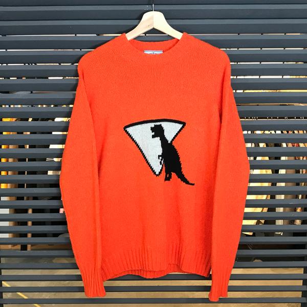 PRADA（プラダ） 【新品同様】プラダ ダイナソー 恐竜 長袖ニット