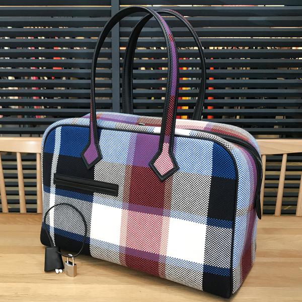 HERMES（エルメス） 【未使用】エルメス ヴィクトリア 35 チェック柄