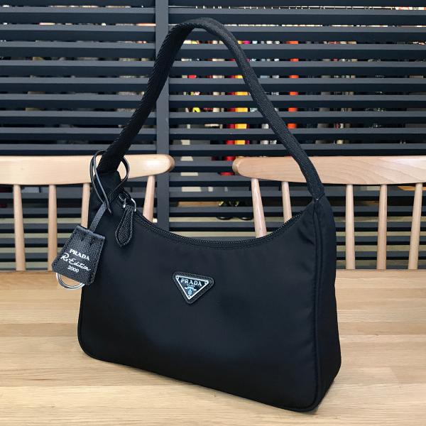 【新品同様】プラダ リナイロン Re-Edition 2000 Re-Nylon ミニバッグ ハンドバッグ ブラック 1NE515 黒 15306
