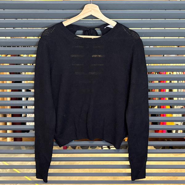 【美品】ディオール 長袖 ニット セーター ブラック カシミヤ #40 Mサイズ 924S08AM005 黒 15759