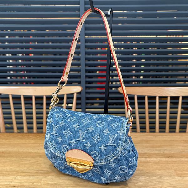 【新品同様】ルイヴィトン LVリミックス モノグラムデニム サンセット インディゴ M46829 ショルダーバッグ 15987