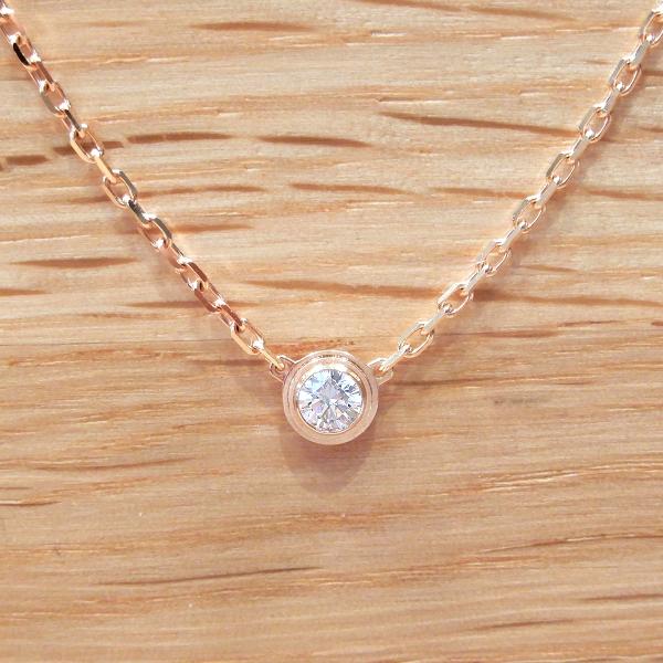 【超美品】カルティエ ダムールネックレス スモール K18PG D0.09ct ダイヤモンド B7215700 ピンクゴールド 16013