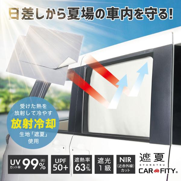 サンブロックラボ 車 日除け カーテン マグネット 後部座席 サンシェード カー用品 UVカット 車カーテン サンブロックラボ遮夏サイドカーテン(2枚組) [コジット]