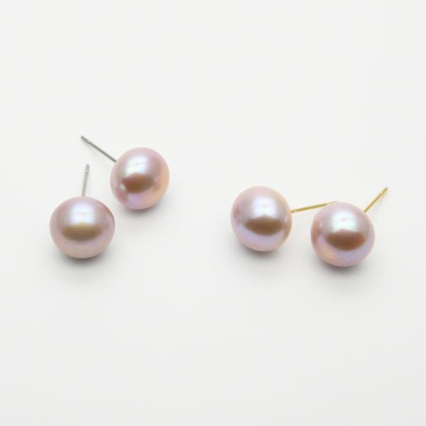 パールピアス セミバロック ラベンダーピンク 11.0mm / 淡水パール  