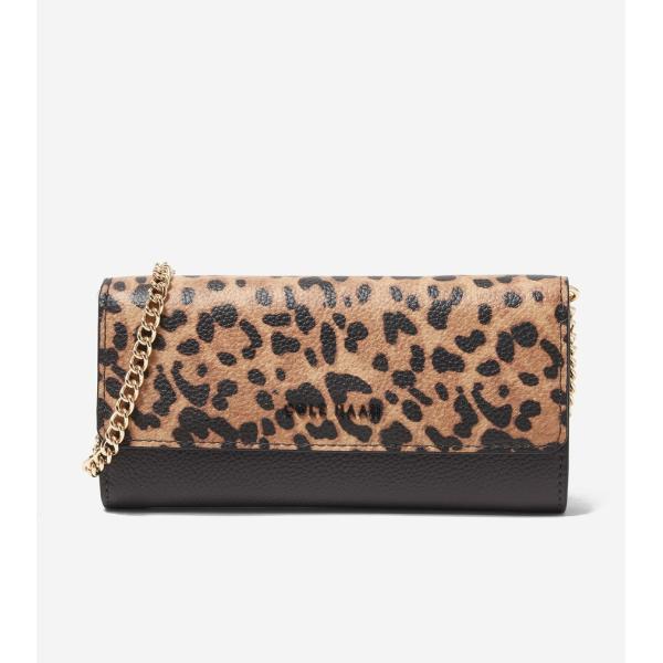 新品未使用♡コールハーン　チェーン付きウォレット　レオパード　長財布　アニマル colehaan_u06386