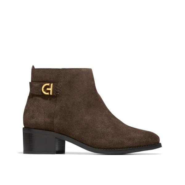 【美品】COLE HAAN コールハーン　レザーショートブーツ バックジップ COLE HAAN コールハーン Colehaan アウトレット レディース