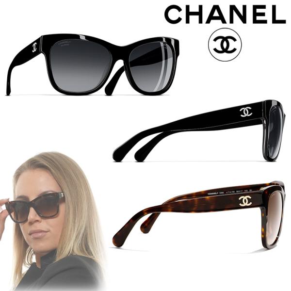 CHANEL サングラス ブラック/ホワイト ケース付き シャネル CHANEL サングラス レディース メンズ （ブラック