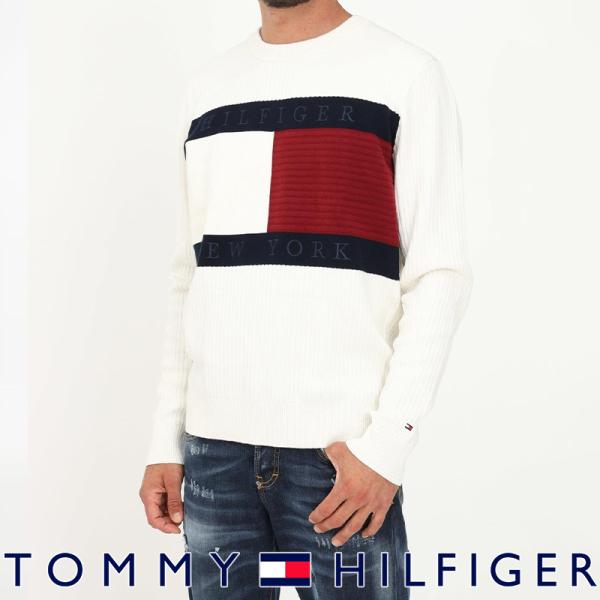 トミーヒルフィガーゴルフ　LL 大きいサイズ　ニットセーター　ホワイト　メンズ colemo_25413
