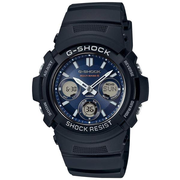 【レビューで7年保証】CASIO カシオ G-SHOCK ジーショック AWG-M100SB-2A 電波ソーラー ブラック ネイビー 黒 メンズ 腕時計