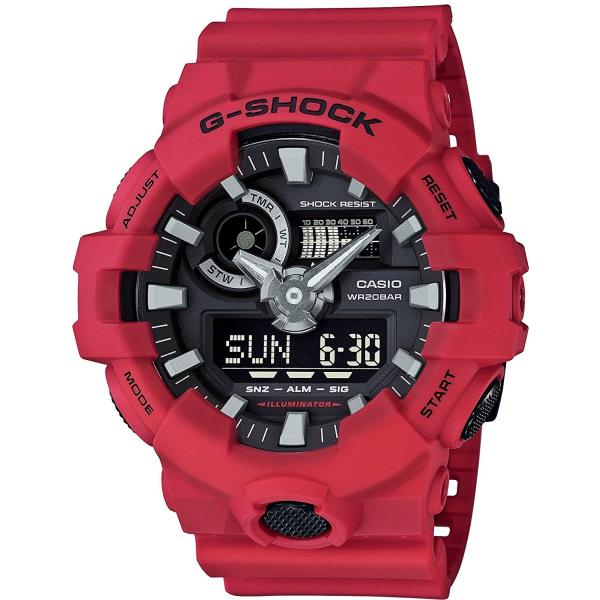 【レビューで7年保証】CASIO カシオ G-SHOCK ジーショック GA-700-4A  ブラック/レッド メンズ 腕時計