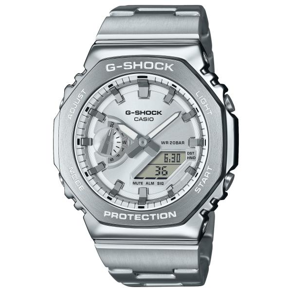 【レビューで7年保証】 CASIO カシオ G-SHOCK ジーショック GM-2110D-7A メンズ 腕時計 シルバー メタルバンド カシオーク プレゼント